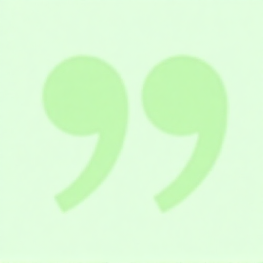 Quote icon in light green color